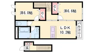 パームタウン【2階】の間取り