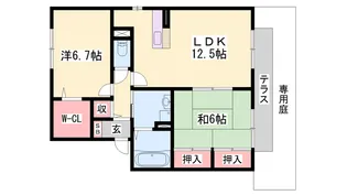 ベルメゾンB【1階】の間取り