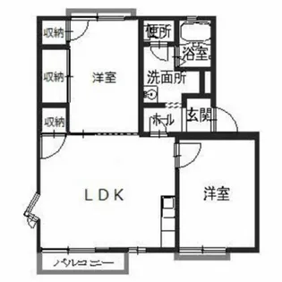 サンハイツ【A202号室】の間取り