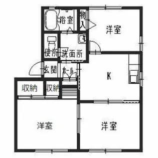 グリーンヒル今宿【A101号室】の間取り