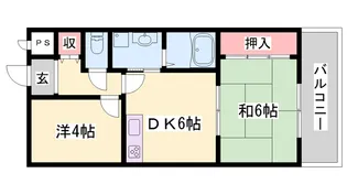HIJIRIマンション【2-E号室】の間取り