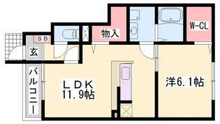 ロイヤル・シャトー・M【1階】の間取り