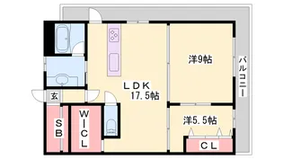 朝日プラザ三木自由が丘本町【404号室】の間取り
