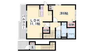 エレガンス中島【2階】の間取り