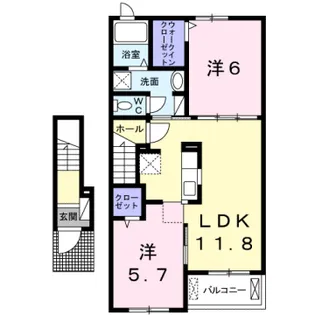 グランデール興浜Ⅲ【204号室】の間取り