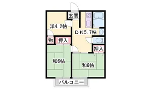 ホワイトハイツ【2階】の間取り