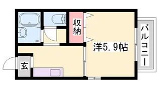加東市上中(カンパーニュ森本2)【1階】の間取り