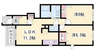 アルモニーメゾンⅡ【1階】の間取り