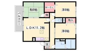 グレイスコート D棟【2階】の間取り