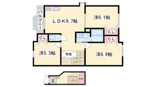 フェリーチェ神田【2階】の間取り