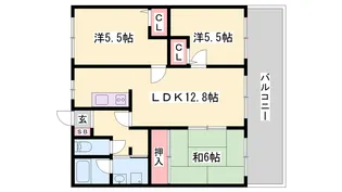 サンヴェール坊垣【303号室】の間取り