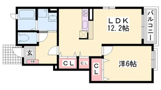 アルメールC【1階】の間取り