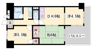 ロイヤルコーポ姫路【4階】の間取り