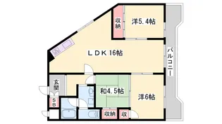 ロイヤルコーポ伊保【501号室】の間取り