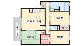 グレイスコート D棟【1階】の間取り