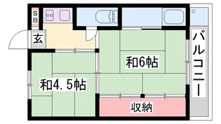 ビレッジハウス志方【1-107号室】の間取り