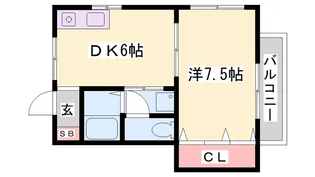 西蒲田ハイツ【102号室】の間取り