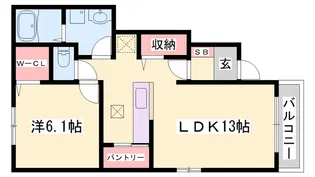ピアチェーヴォレⅠ【1階】の間取り