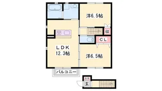 カーム アンシャンテ【2階】の間取り