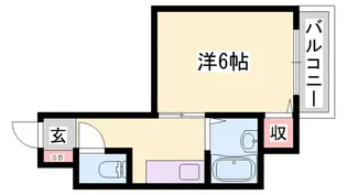 コーポはやのや【203号室】の間取り