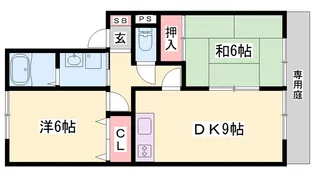 シャトーKANAHO【1階】の間取り