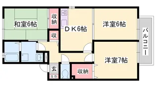 オークヒルズ【C101号室】の間取り