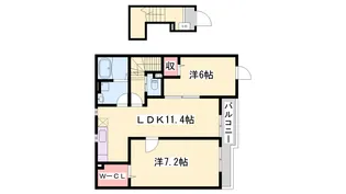 ビオラ・フィオーレ・辻井【2階】の間取り