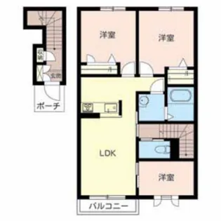 セントリビエ下滝野B【2階】の間取り