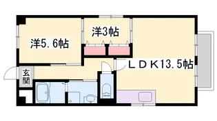 ヴィークル白浜【6階】の間取り