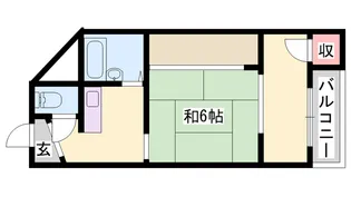 1SKの間取り画像