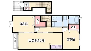 グリーン・ロード尾上Ⅱ【2階】の間取り