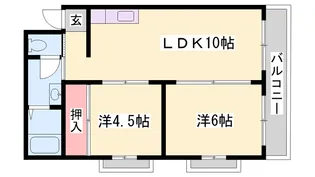 メゾン手柄【4-D号室】の間取り