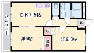 エ・パ・スウィール【1階】の間取り