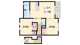 サンヴェールIS B【2階】の間取り