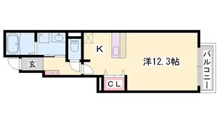 サニーパレスC【1階】の間取り