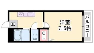 サクシードハイツ北条【102号室】の間取り
