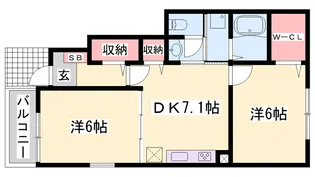 モンシェリー御立A【1階】の間取り