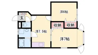 クインシィー8【1階】の間取り