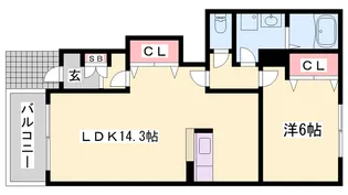 カノン・ビューレA棟【1階】の間取り