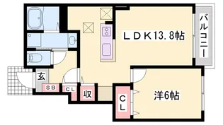 ネオヒルサイド【102号室】の間取り
