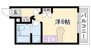 ハッピーコート栄町【6階】の間取り