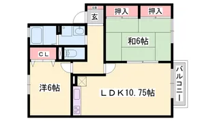 ファミールハイツ【202号室】の間取り