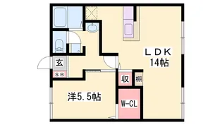 ハイツ前田(借上)【1階】の間取り