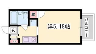 インタービレッジ八代【1階】の間取り