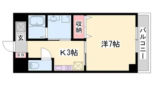 インタービレッジ東延末Ⅱ【701号室】の間取り