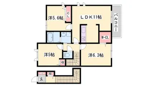 シャーメゾンハーベスト【2階】の間取り