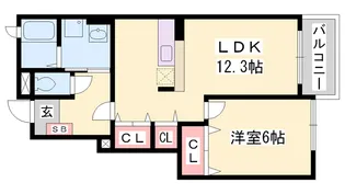 ドルフ・アカネB【202号室】の間取り