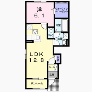 アイリス K Ⅲ【1階】の間取り