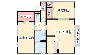 サンフォレスト【2階】の間取り
