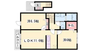 ブロード ガーデンⅠ【2階】の間取り